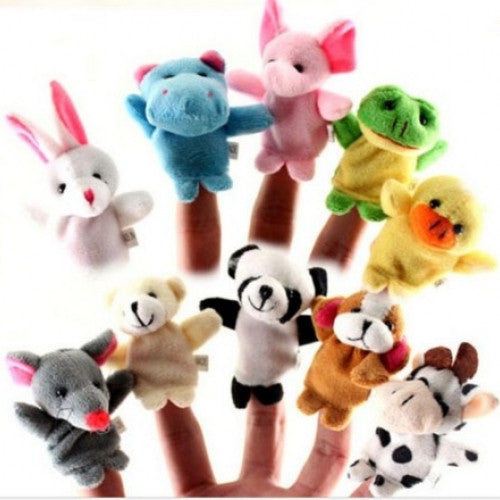 Baby Plush Toys Cartoon Happy Family Fun Animal Finger